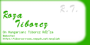 roza tiborcz business card